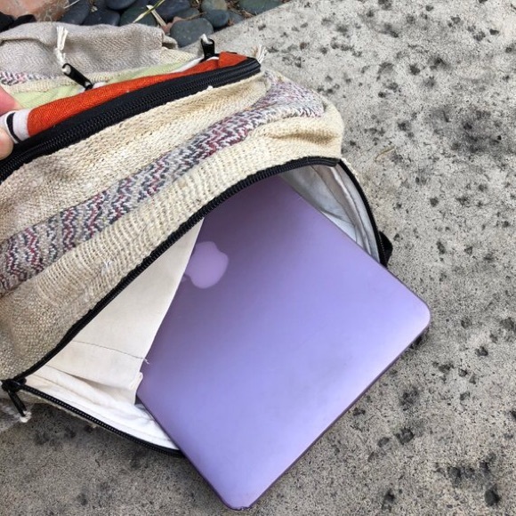 Beige hemp 100% pure hemp backpack - Picture 3 of 8